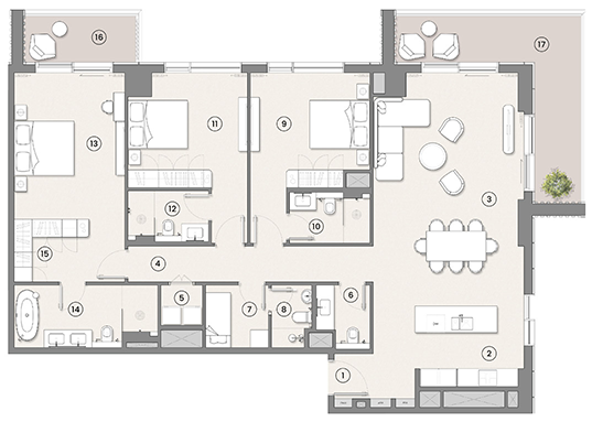 3 bedroom apartment in Reem Island