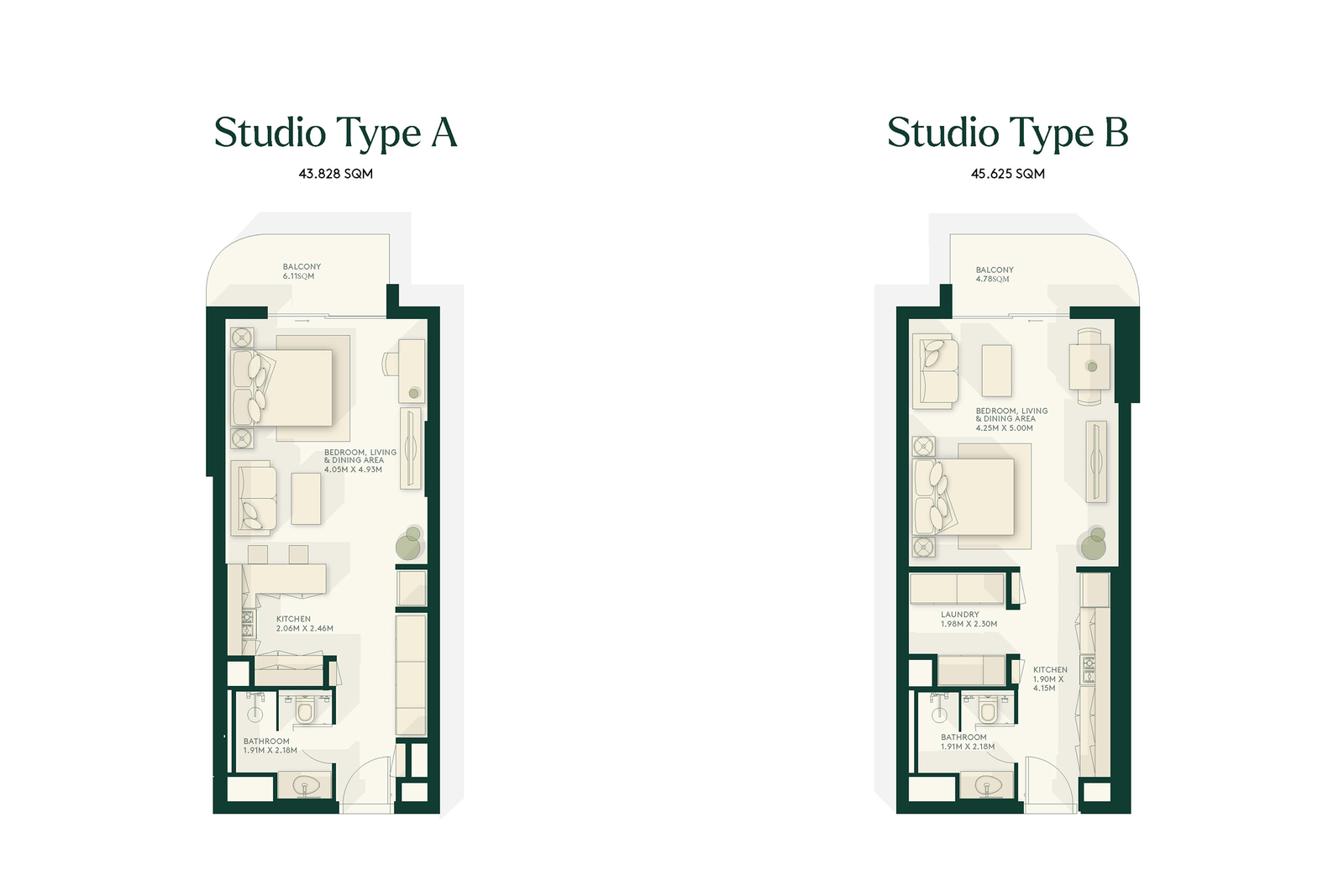 Gardenia Bay – Studio floor plan