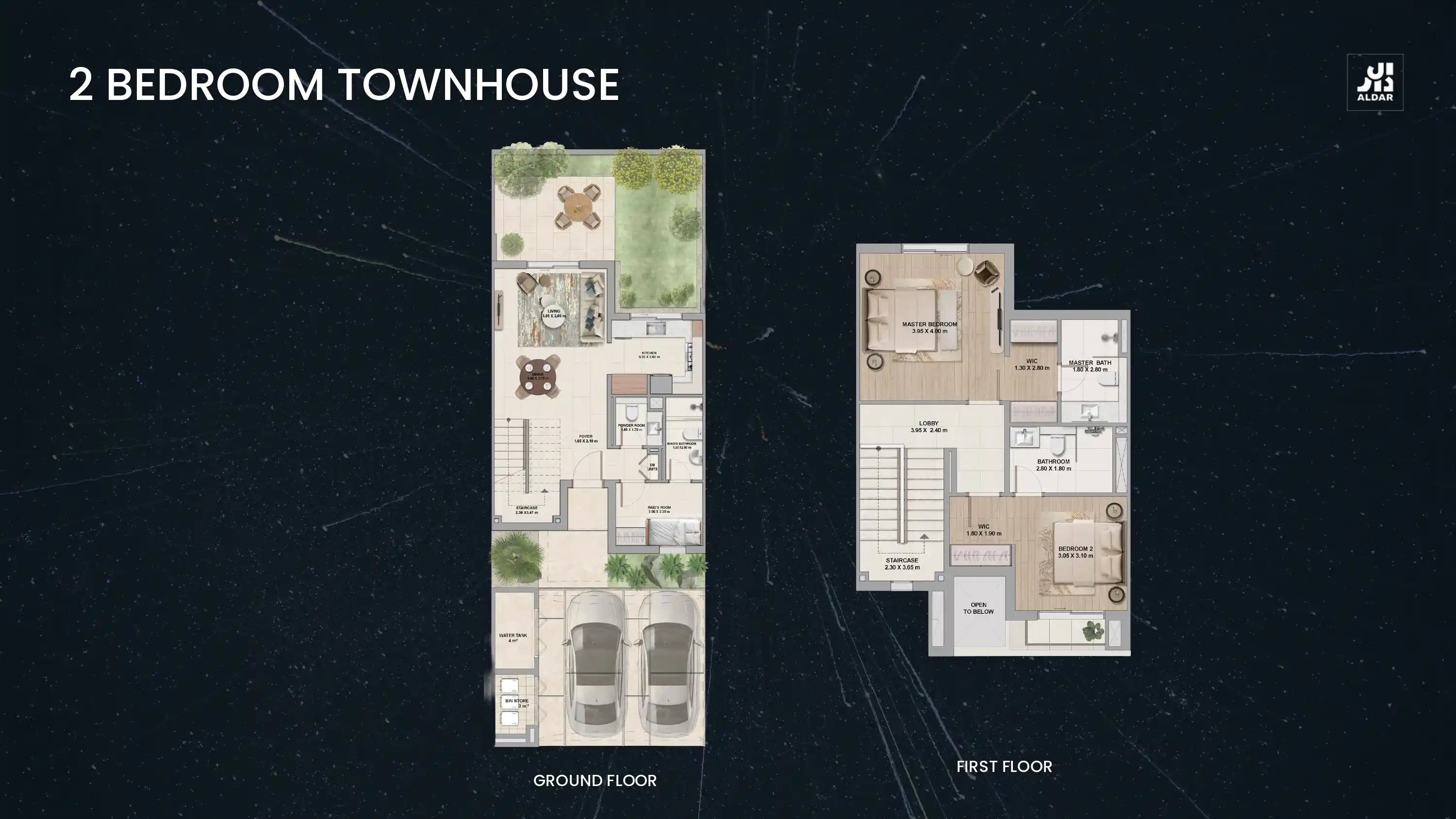 2 Bedroom Townhouse Floor Plan