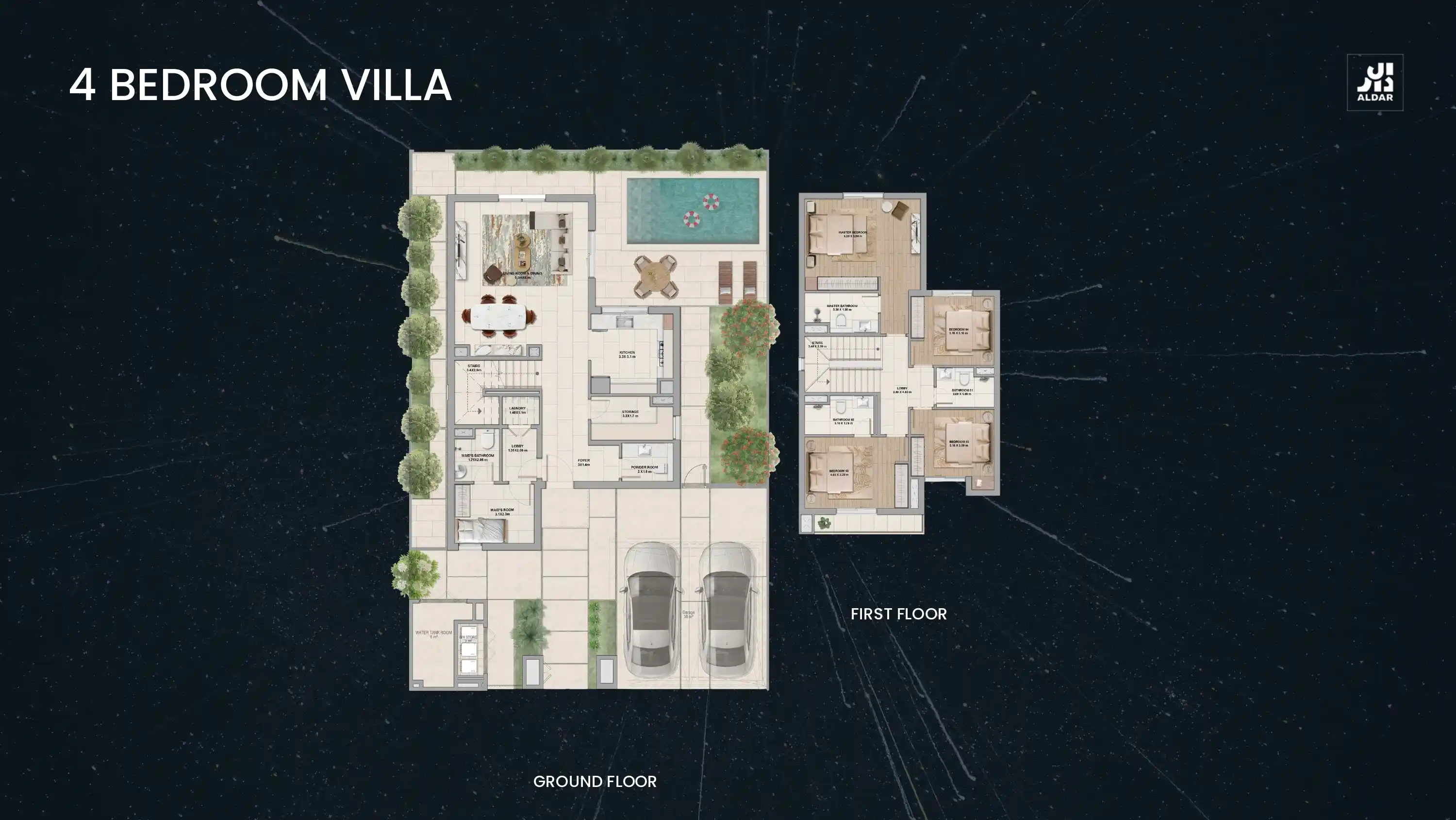 4 Bedroom Villa Floor Plan