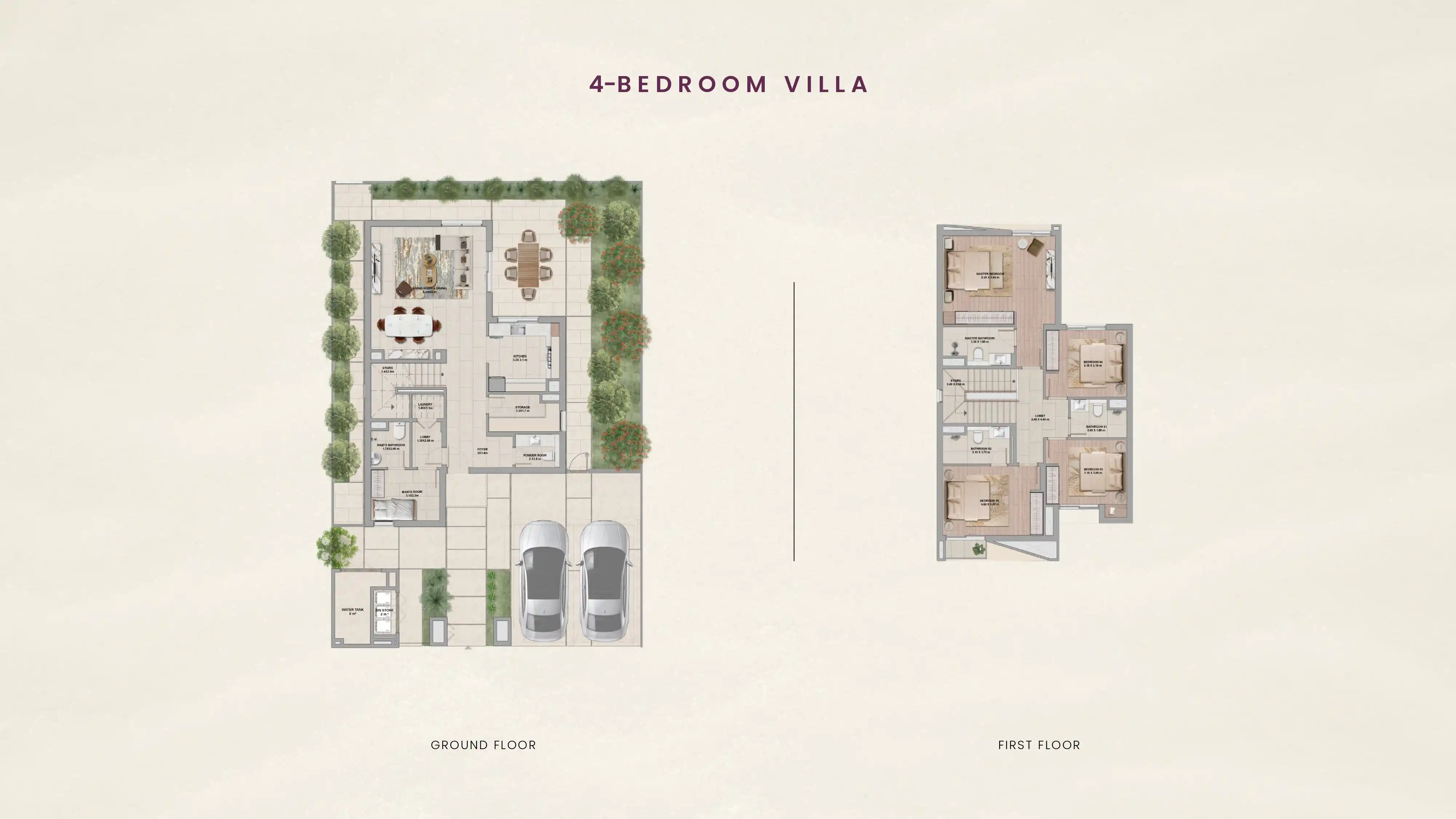4-Bedroom Villa Floor Plan