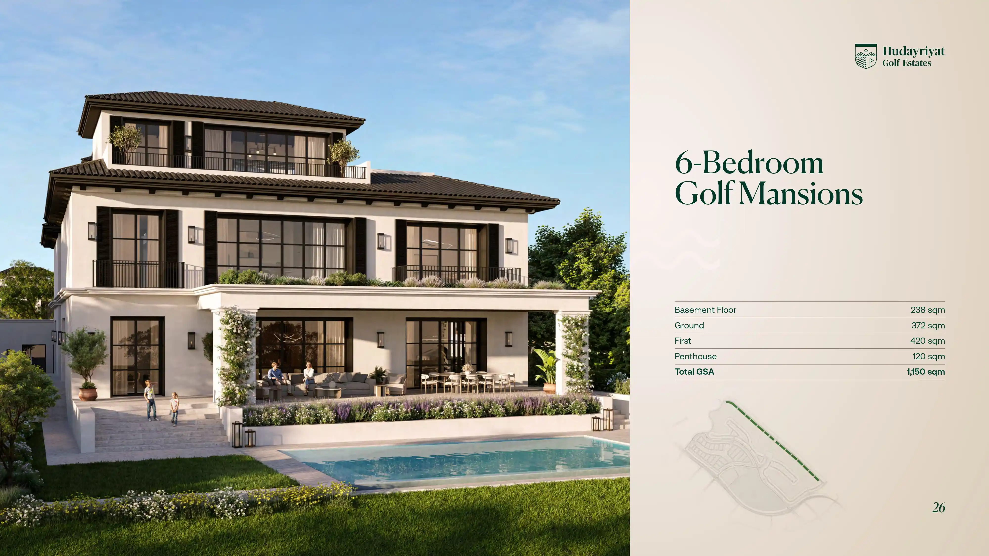 6 Bedroom Golf Mansion Floor Plan