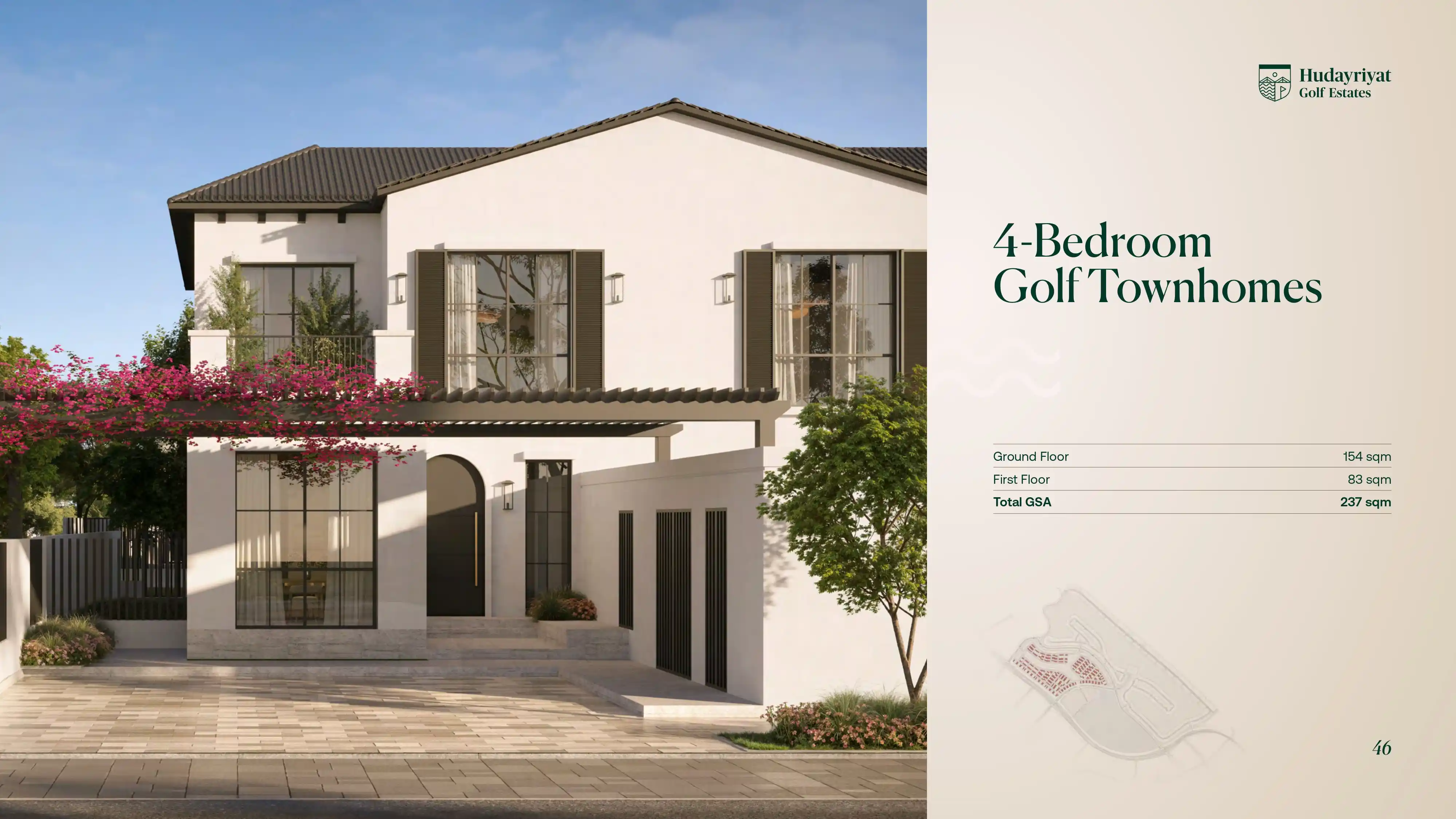 4 Bedroom Golf Townhome Floor Plan