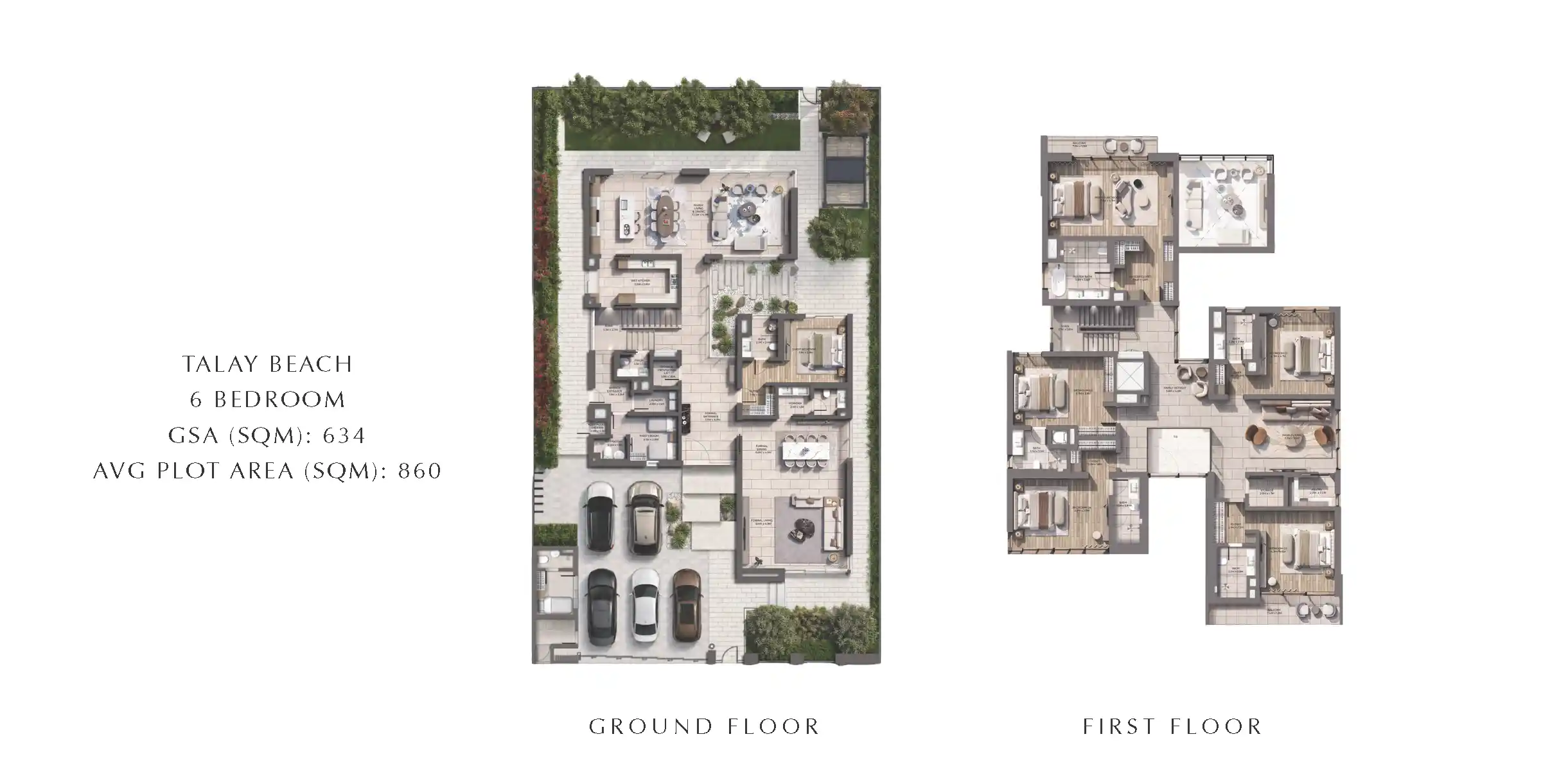 6 Bedroom Villa (Talay Beach) Floor Plan