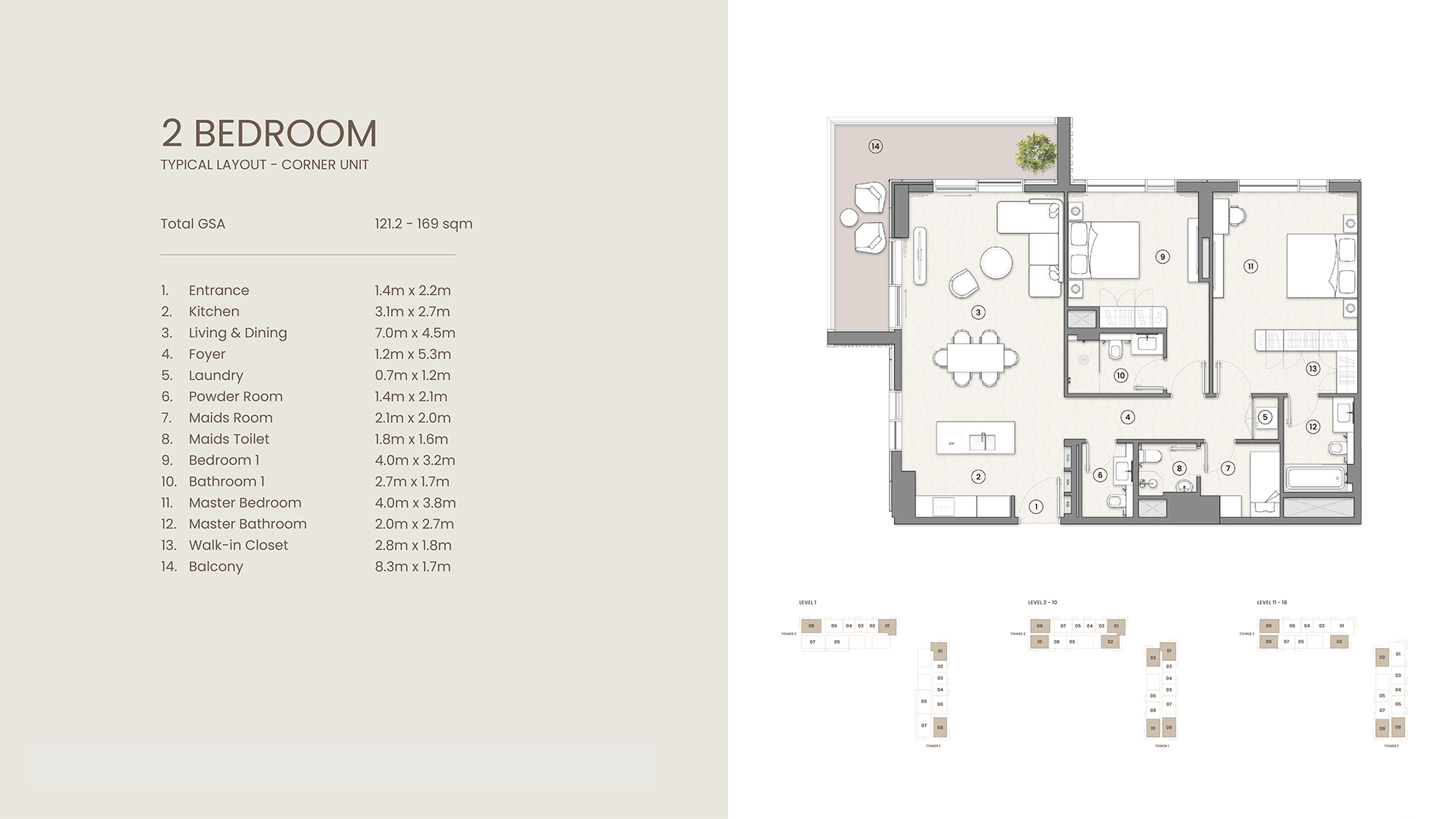 2 Bedroom Floor Plan