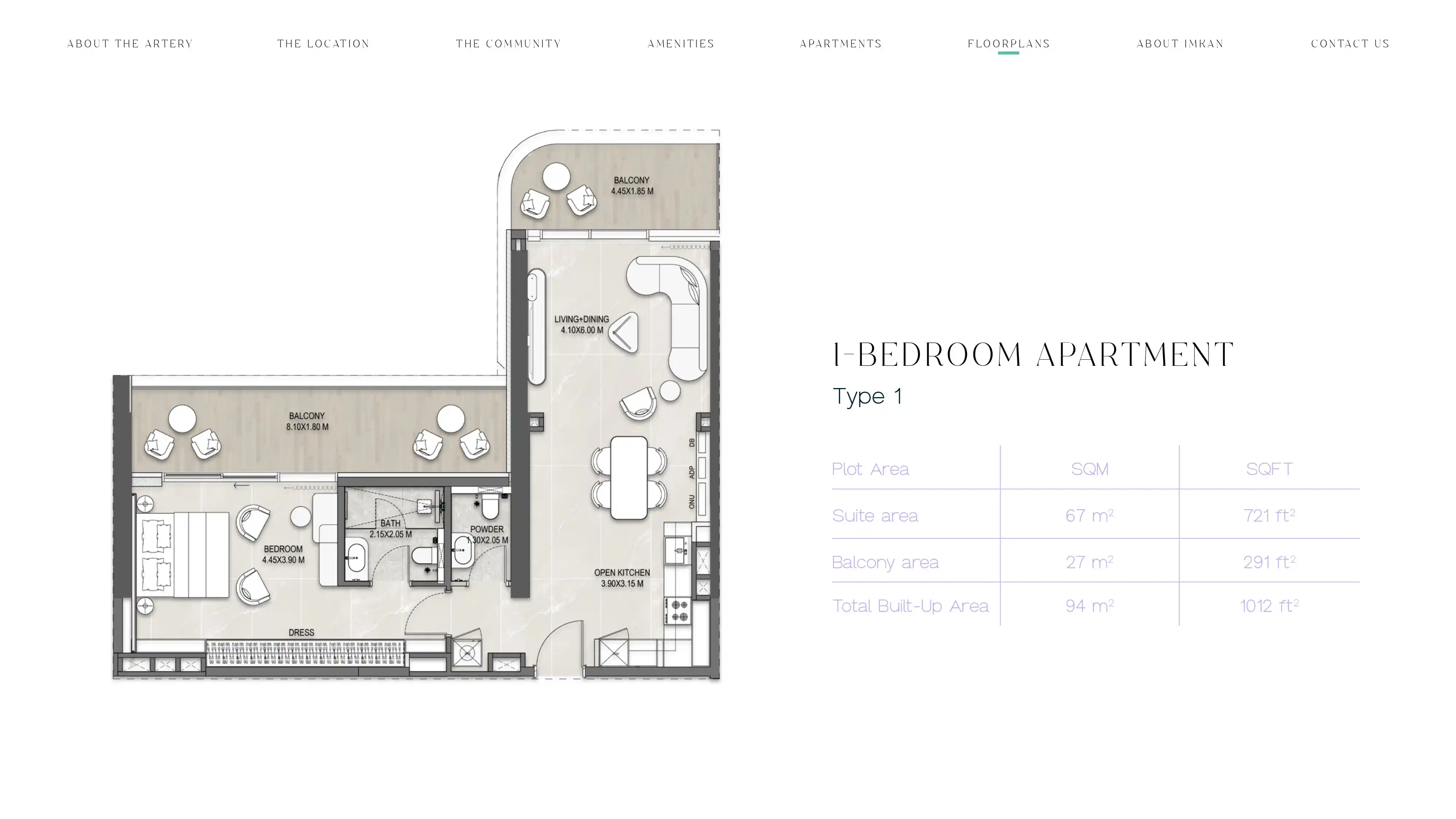 1 Bedroom Floor Plan