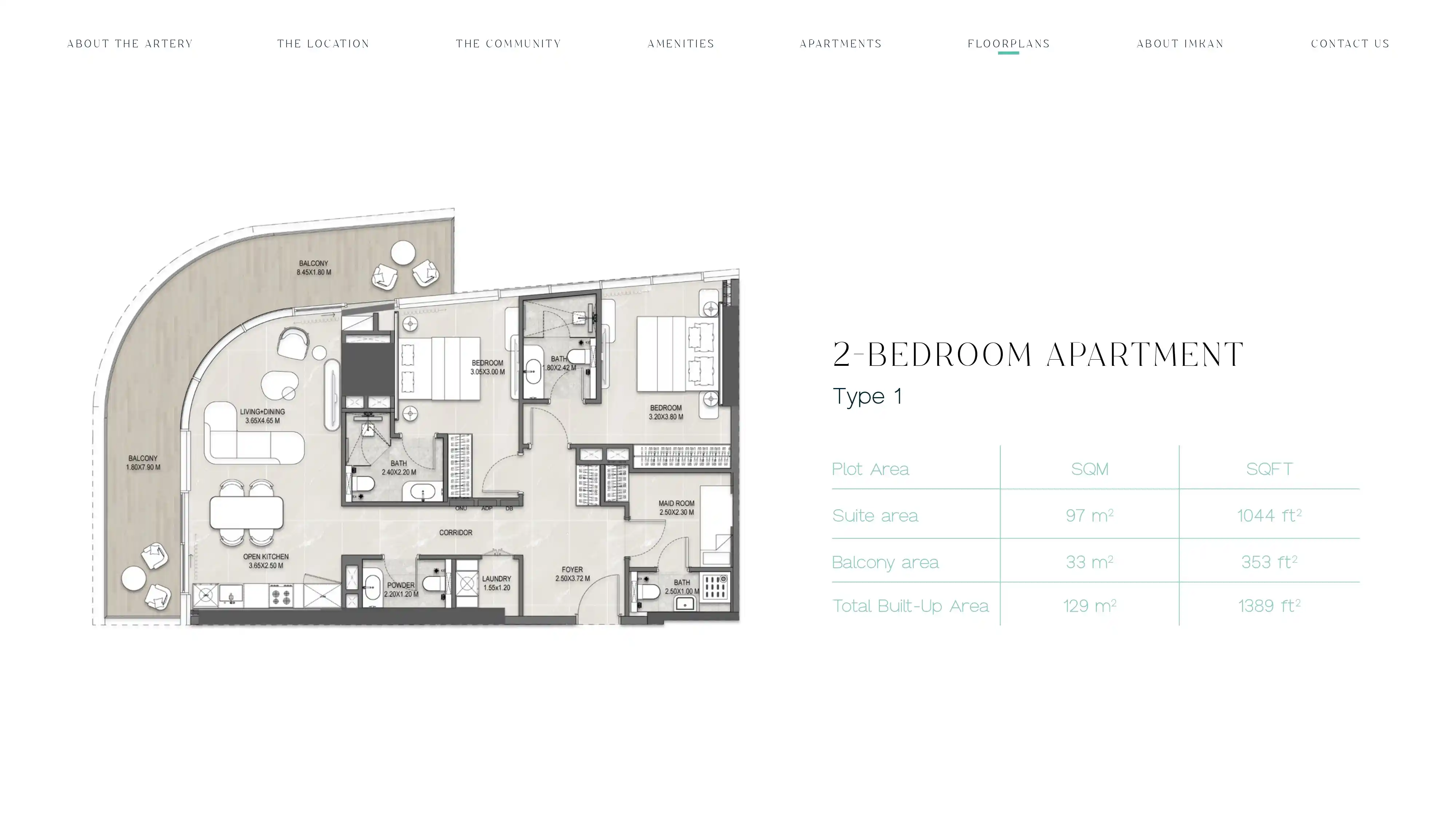 2 Bedroom Floor Plan