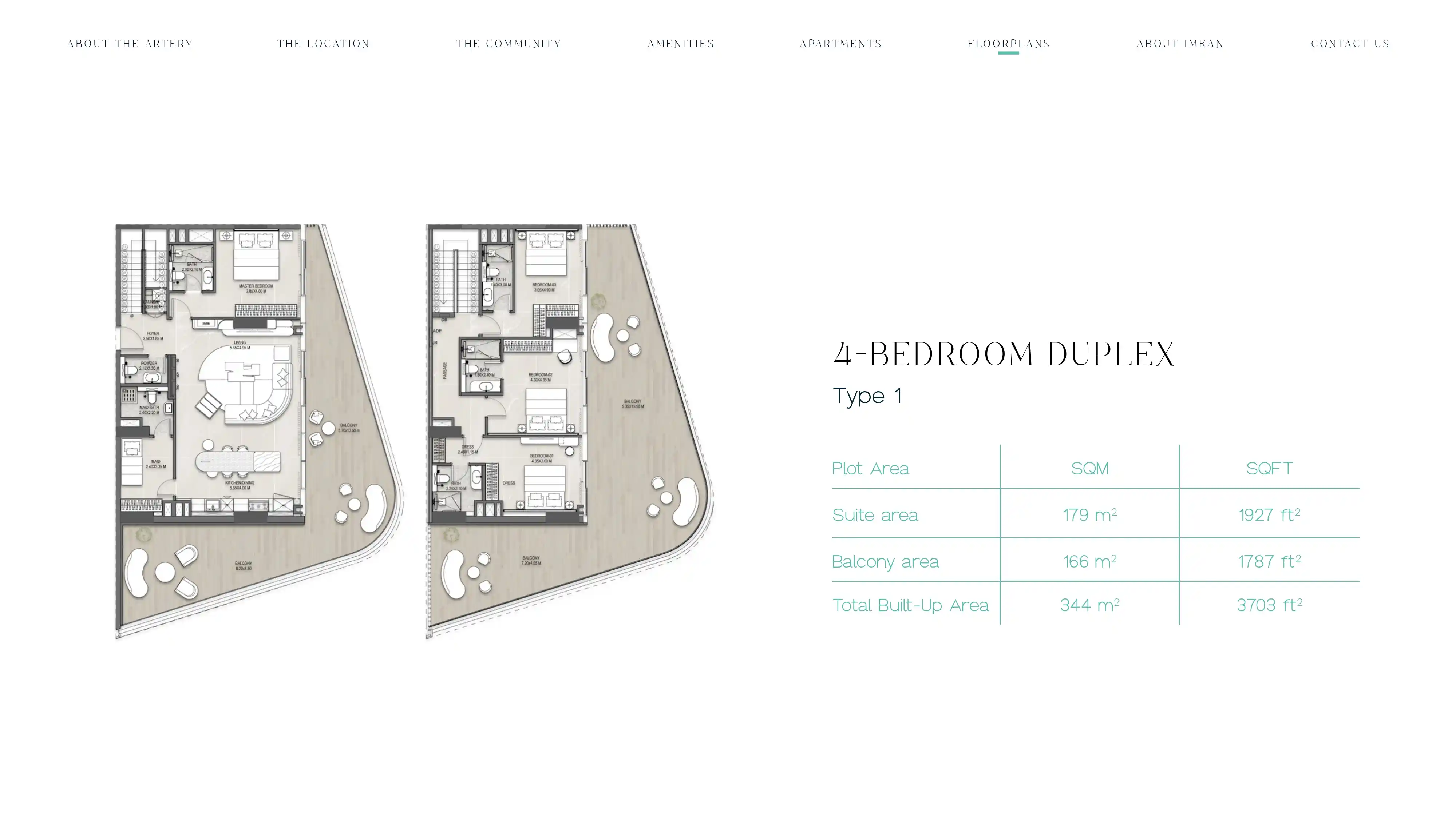 4 Bedroom Duplex Floor Plan