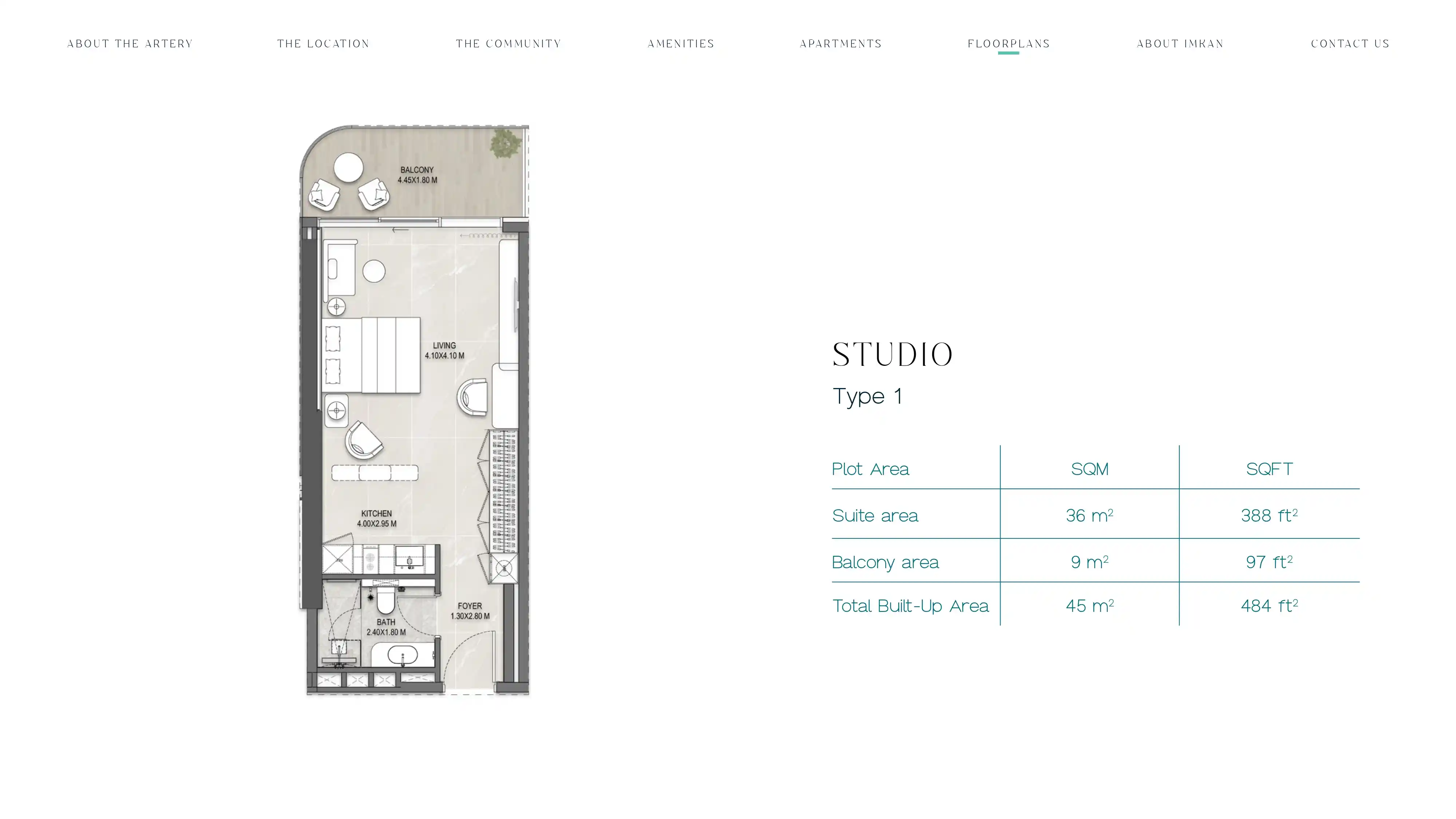Studio Apartment Floor Plan