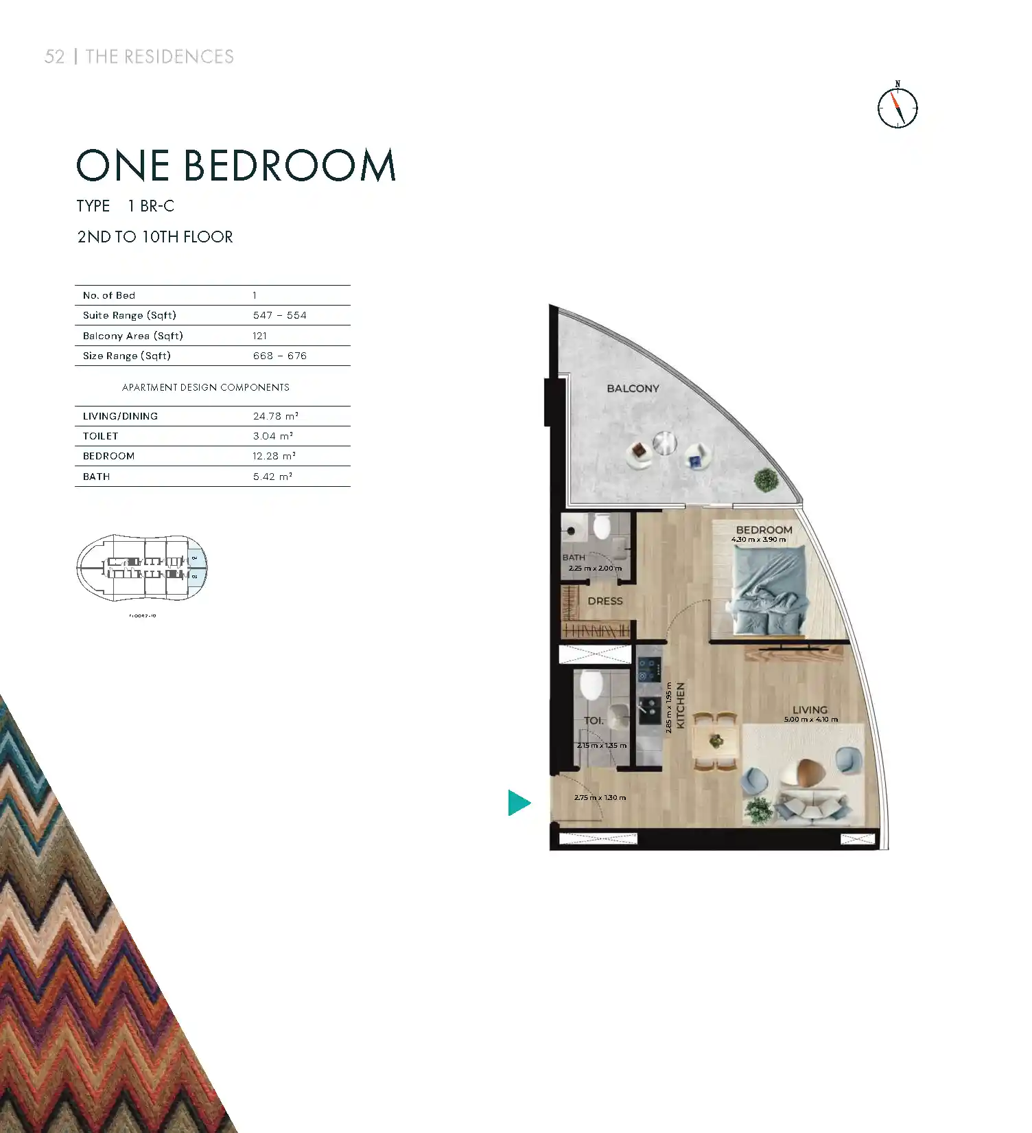 1 Bedroom Apartment Floor Plan