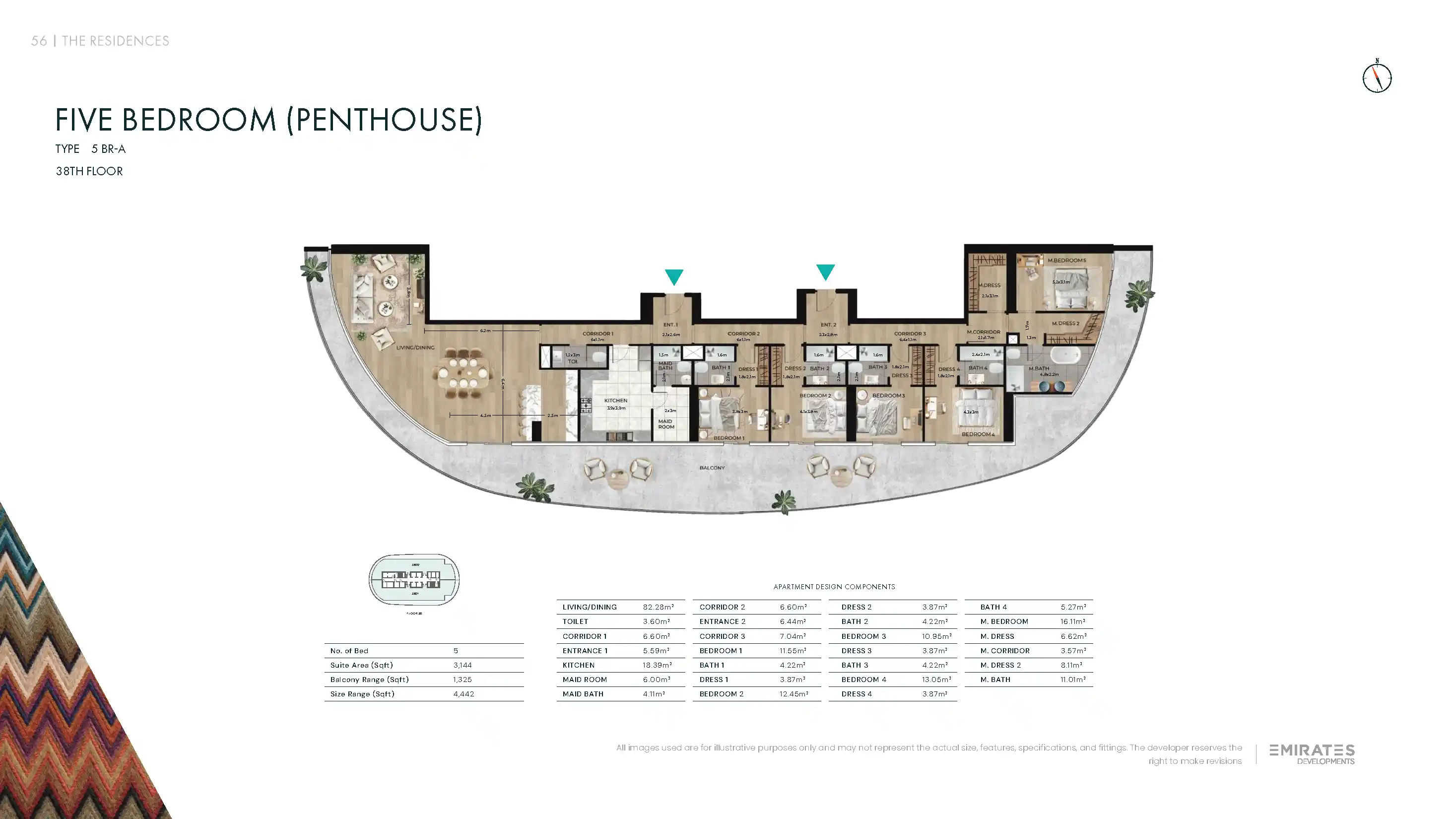 5 Bedroom Penthouse Floor Plan