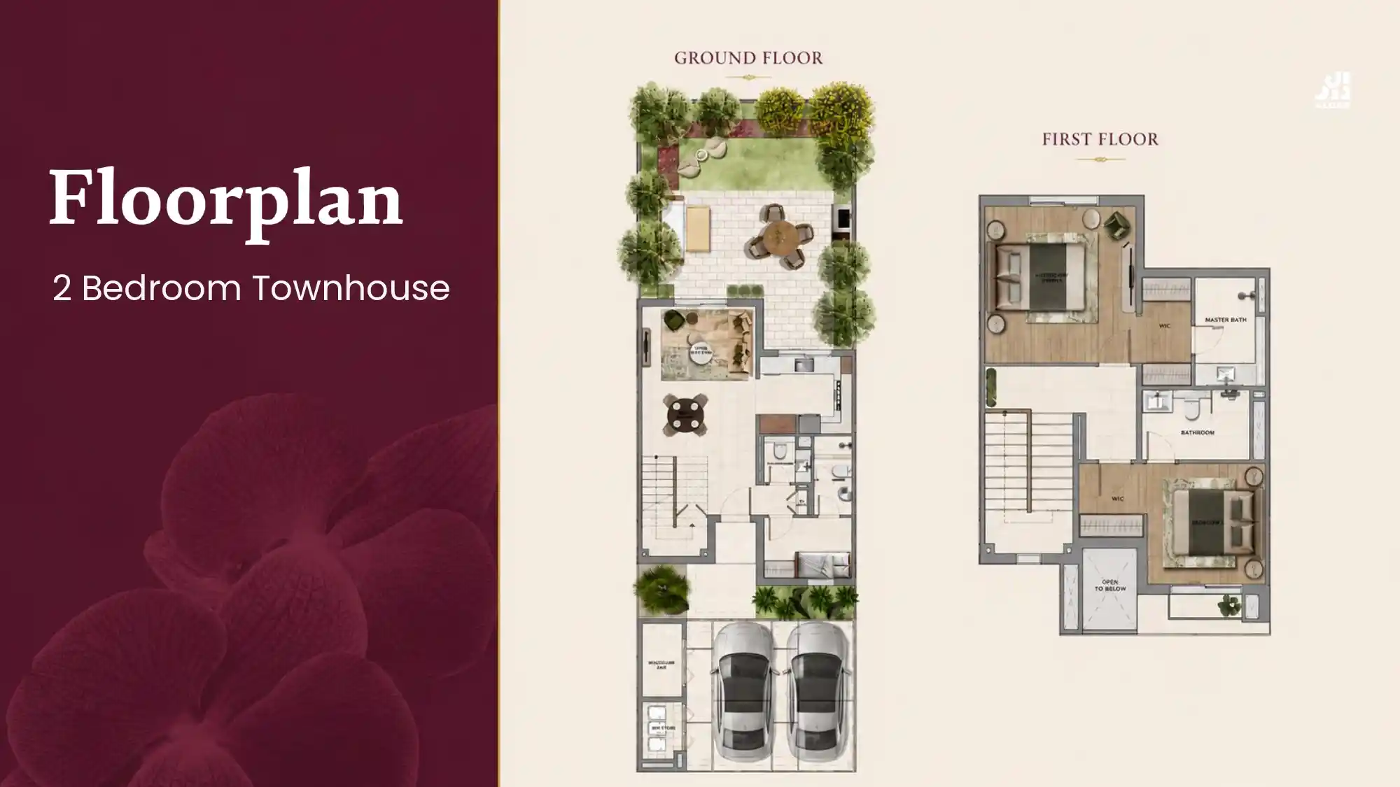 2 Bedroom Townhouse Floor Plan